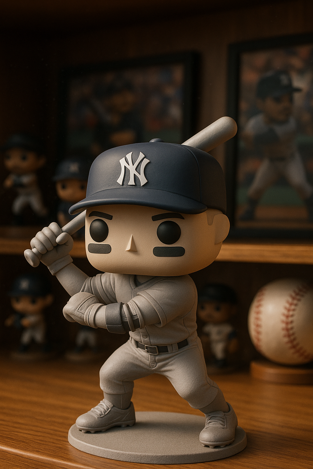 Aaron Judge Inspired STL File – 3D Printable Baseball Figure | Funko Pop Style Collectible