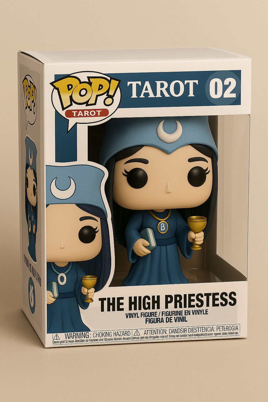 The High Priestess Tarot STL File – 3D Printable Funko Pop Style Figurine
