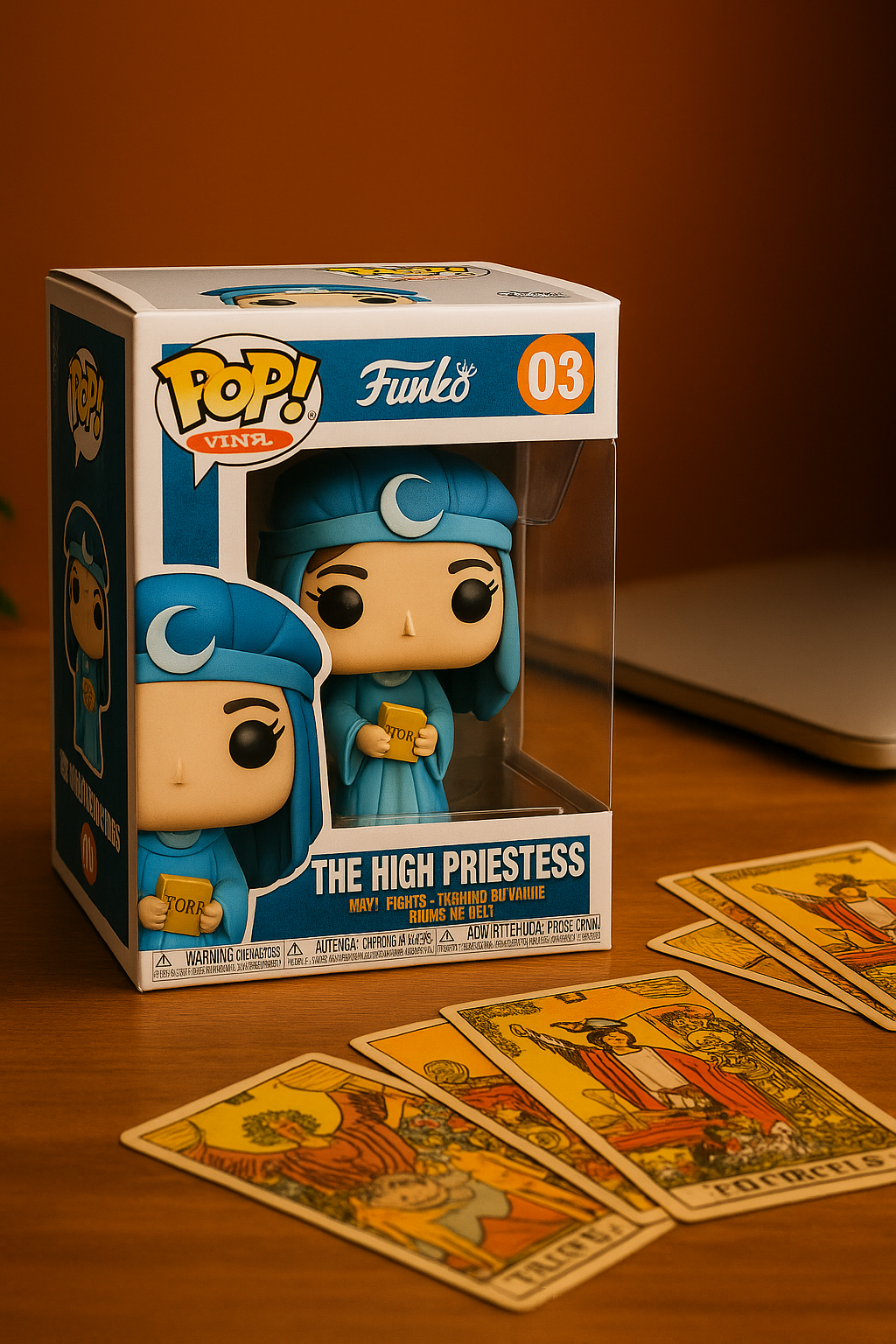 The High Priestess Tarot STL File – 3D Printable Funko Pop Style Figurine